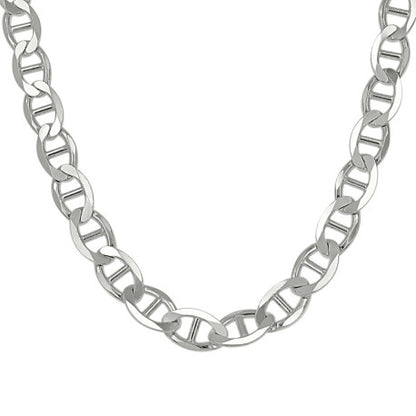 925 Sterling Silver Solid Classic Mariner Chain 7mm