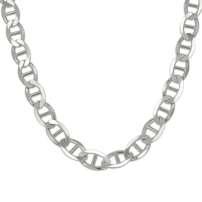 925 Sterling Silver Solid Classic Mariner Chain 7mm