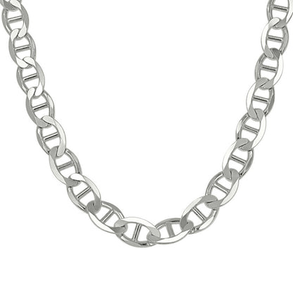 925 Sterling Silver Solid Classic Mariner Chain 7mm