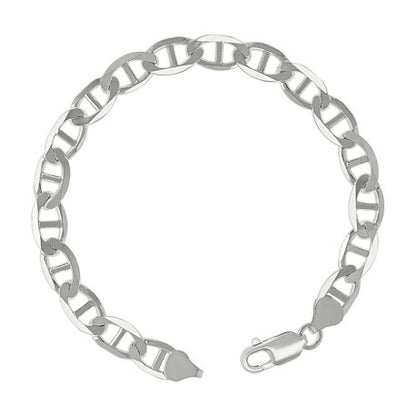 925 Sterling Silver Solid Classic Mariner Chain 7mm