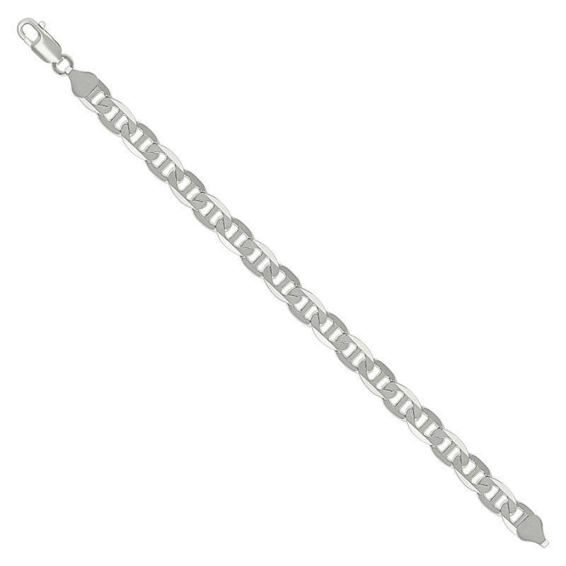925 Sterling Silver Solid Classic Mariner Chain 8mm