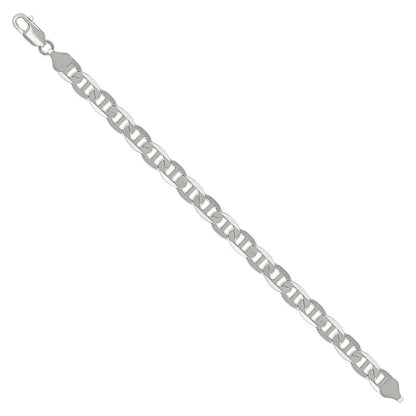 925 Sterling Silver Solid Classic Mariner Chain 8mm