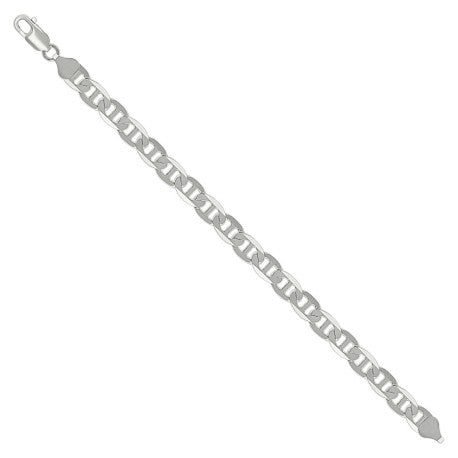 925 Sterling Silver Solid Classic Mariner Chain 8mm