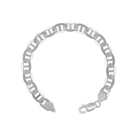 925 Sterling Silver Solid Classic Mariner Chain 8mm