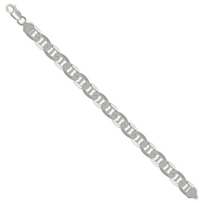 925 Sterling Silver Solid Classic Mariner Chain 9.5mm