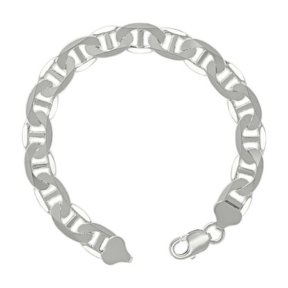 925 Sterling Silver Solid Classic Mariner Chain 9.5mm