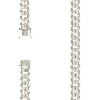 925 Silver Solid Miami Cuban Chain 11.8mm