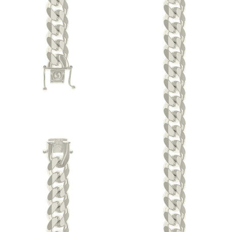 925 Silver Solid Miami Cuban Chain 11.8mm