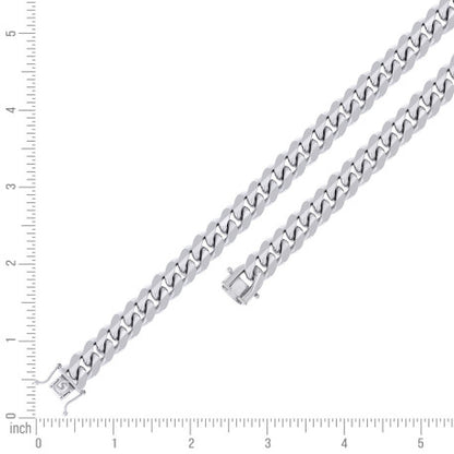 925 Silver Solid Miami Cuban Chain 11.8mm