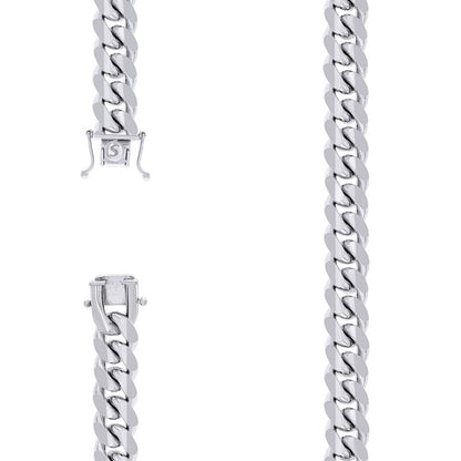 925 Silver Solid Miami Cuban Chain 11.8mm
