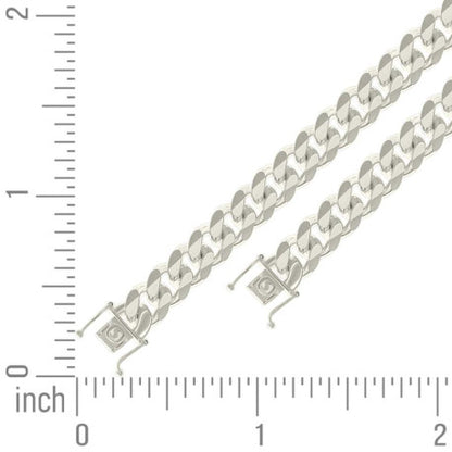 925 Silver Solid Miami Cuban Chain 11.8mm