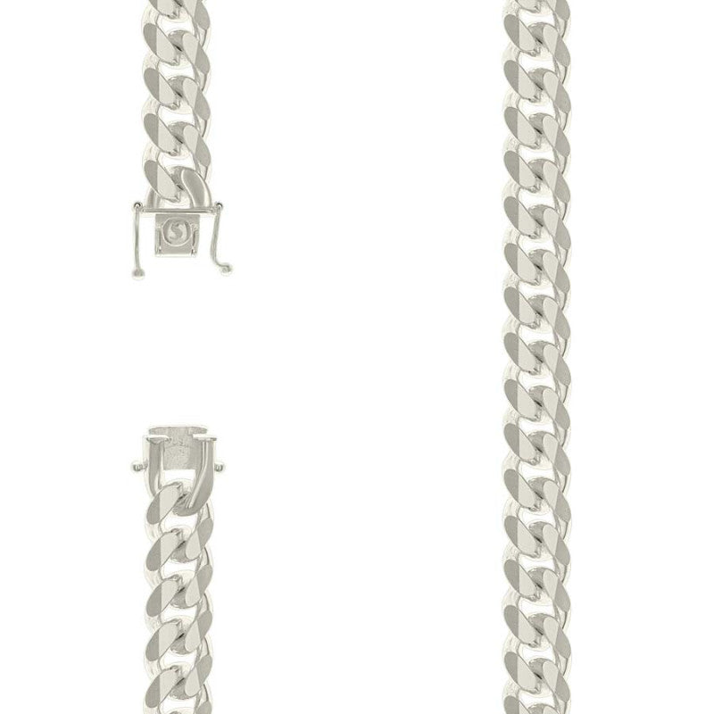 925 Silver Solid Miami Cuban Chain 11.8mm
