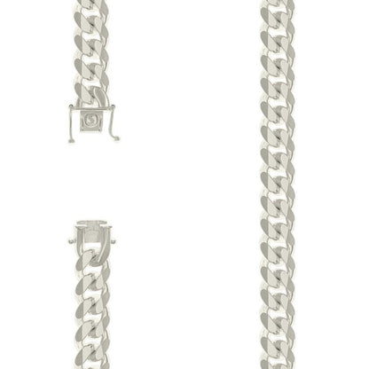 925 Silver Solid Miami Cuban Chain 11.8mm