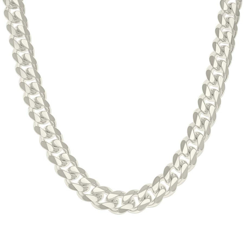 925 Silver Solid Miami Cuban Chain 11.8mm