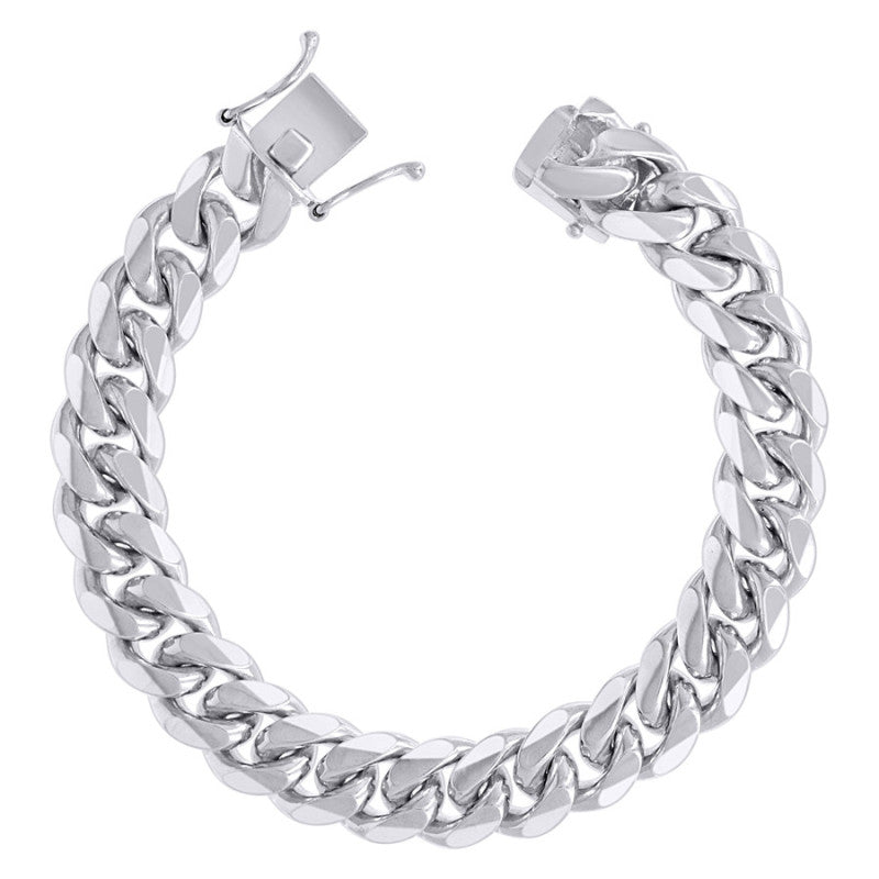 925 Silver Solid Miami Cuban Chain 11.8mm