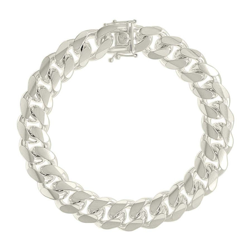 925 Silver Solid Miami Cuban Chain 12.8mm