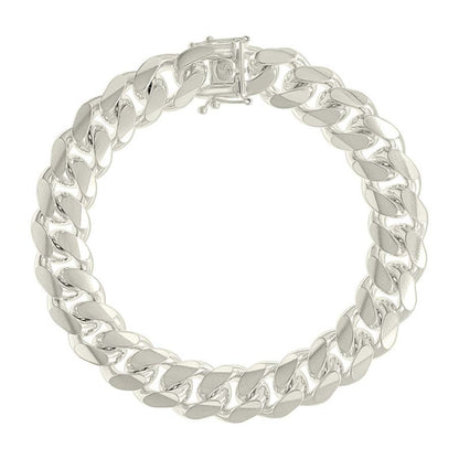 925 Silver Solid Miami Cuban Chain 12.8mm