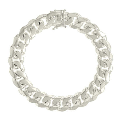 925 Silver Solid Miami Cuban Chain 12.8mm