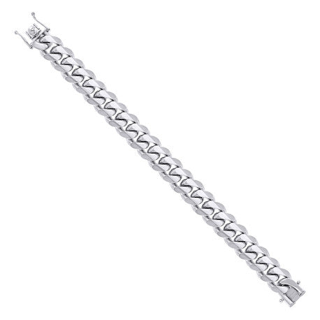 925 Silver Solid Miami Cuban Chain 12.8mm