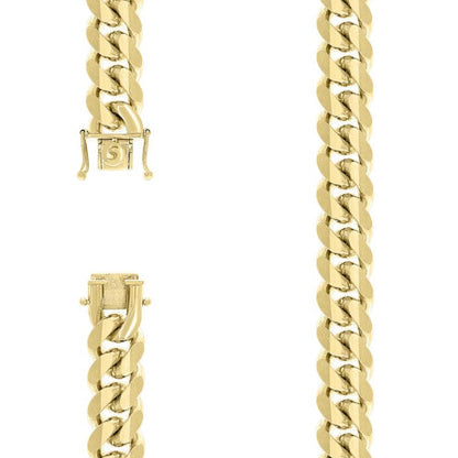 925 Silver Solid Miami Cuban Chain 14.5mm