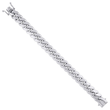 925 Silver Solid Miami Cuban Chain 14.5mm