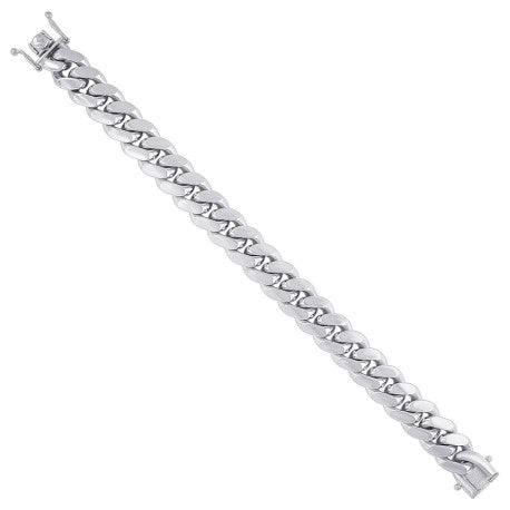 925 Silver Solid Miami Cuban Chain 14.5mm