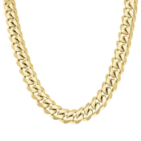 925 Silver Solid Miami Cuban Chain 14.5mm