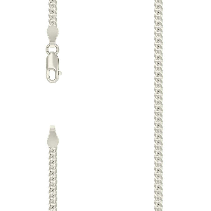 925 Silver Solid Miami Cuban Chain 2.5mm