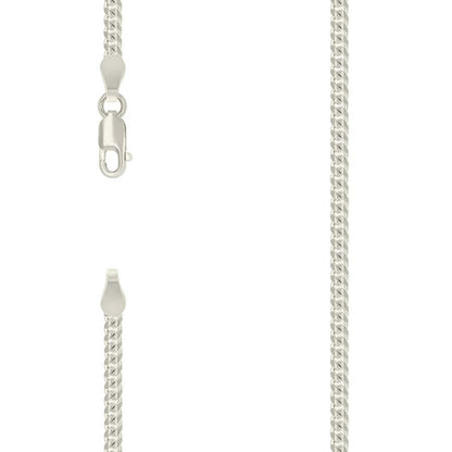 925 Silver Solid Miami Cuban Chain 2.5mm