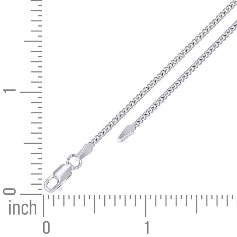 925 Silver Solid Miami Cuban Chain 2mm