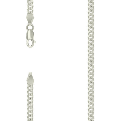925 Silver Solid Miami Cuban Chain 3.5mm