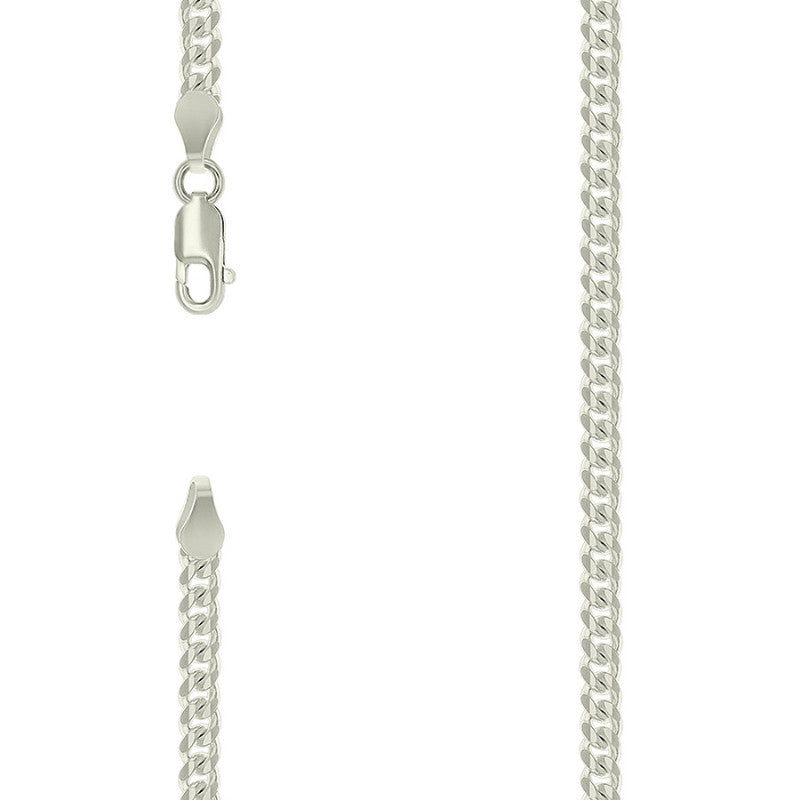 925 Silver Solid Miami Cuban Chain 3.5mm