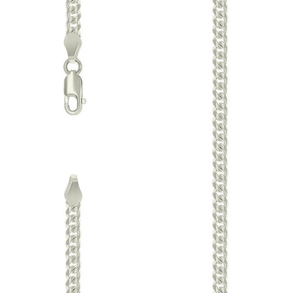 925 Silver Solid Miami Cuban Chain 3.5mm