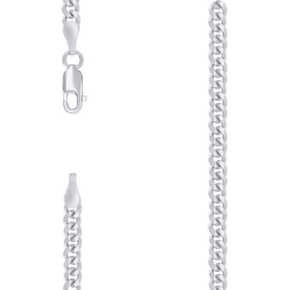 925 Silver Solid Miami Cuban Chain 3.5mm