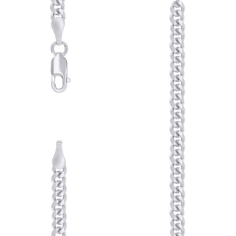 925 Silver Solid Miami Cuban Chain 3.5mm