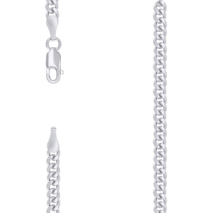 925 Silver Solid Miami Cuban Chain 3.5mm