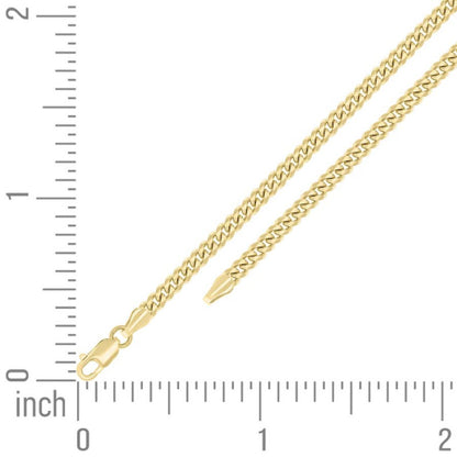 925 Silver Solid Miami Cuban Chain 3.5mm