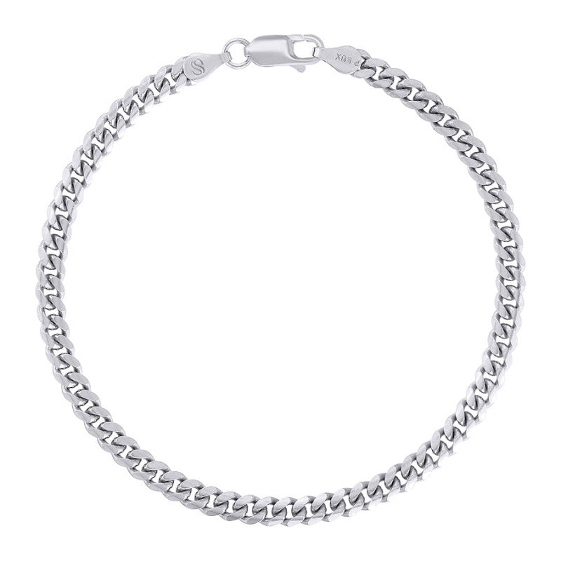 925 Silver Solid Miami Cuban Chain 4.1mm