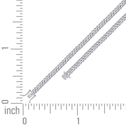 925 Silver Solid Miami Cuban Chain 4.1mm