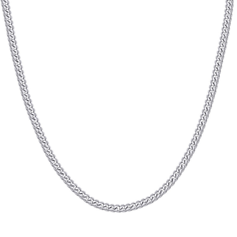 925 Silver Solid Miami Cuban Chain 4.1mm