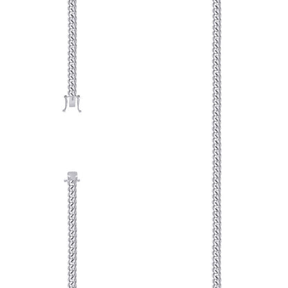 925 Silver Solid Miami Cuban Chain 4.1mm