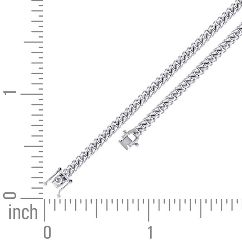 925 Silver Solid Miami Cuban Chain 4.9mm