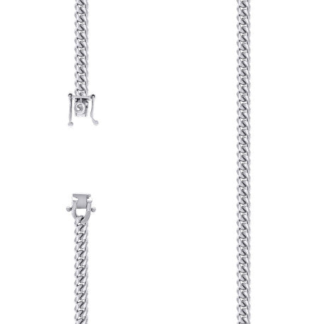 925 Silver Solid Miami Cuban Chain 4.9mm