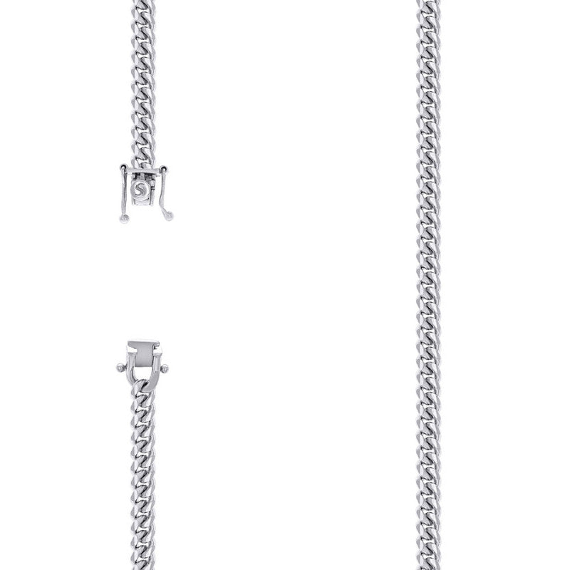 925 Silver Solid Miami Cuban Chain 4.9mm
