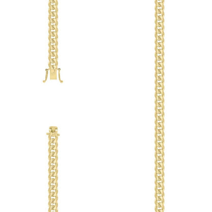 925 Silver Solid Miami Cuban Chain 4.9mm