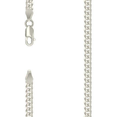 925 Silver Solid Miami Cuban Chain 4mm