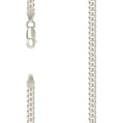 925 Silver Solid Miami Cuban Chain 4mm