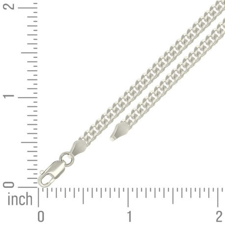 925 Silver Solid Miami Cuban Chain 4mm
