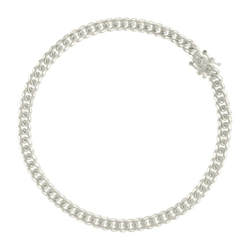925 Silver Solid Miami Cuban Chain 4mm