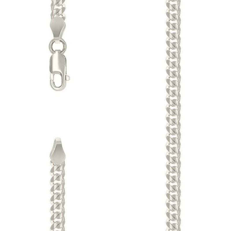 925 Silver Solid Miami Cuban Chain 4mm